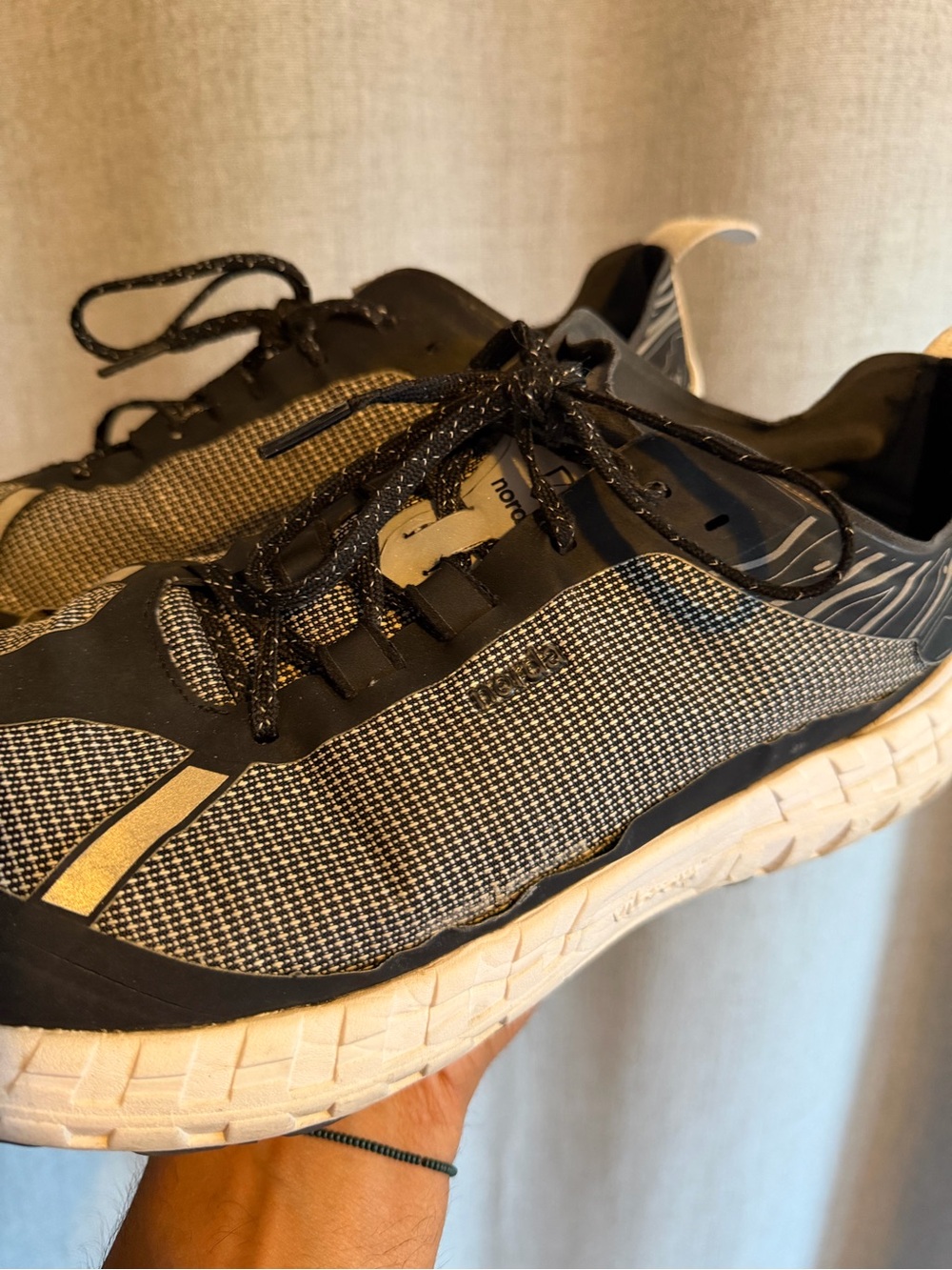 NORDA Men’s Black, Gray & White Athletic Sneakers / size 12 - Picture 6 of 7
